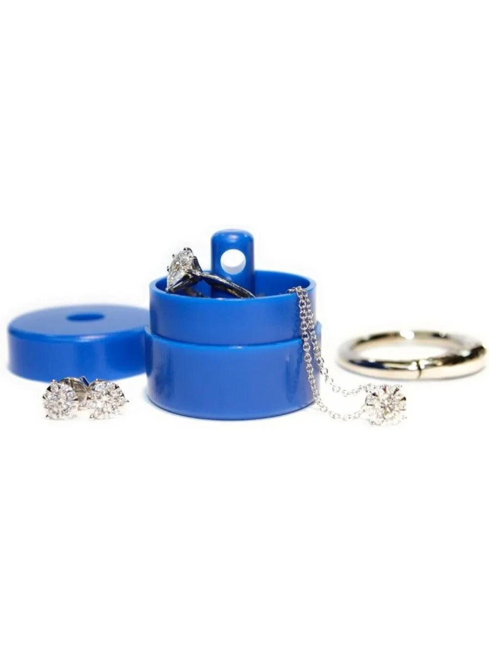 Portable Travel Jewelry Box Case - Ring Holder Organizer for Women & Girls
